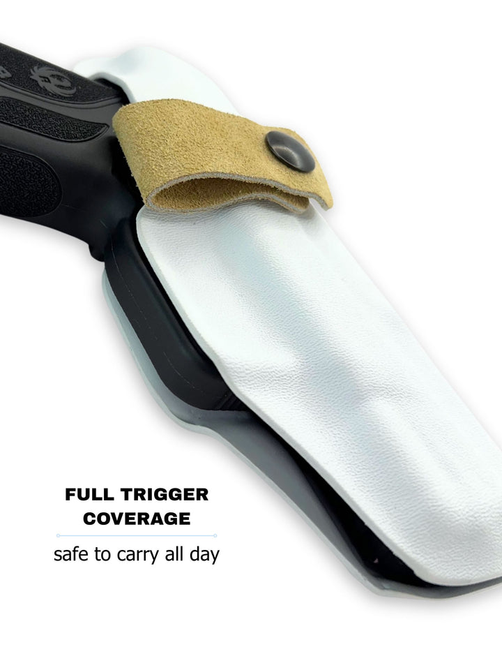 Alpine Snow Flashbang bra holster with fully covered trigger for safe women's concealed carry #flashbang-color_alpine-snow