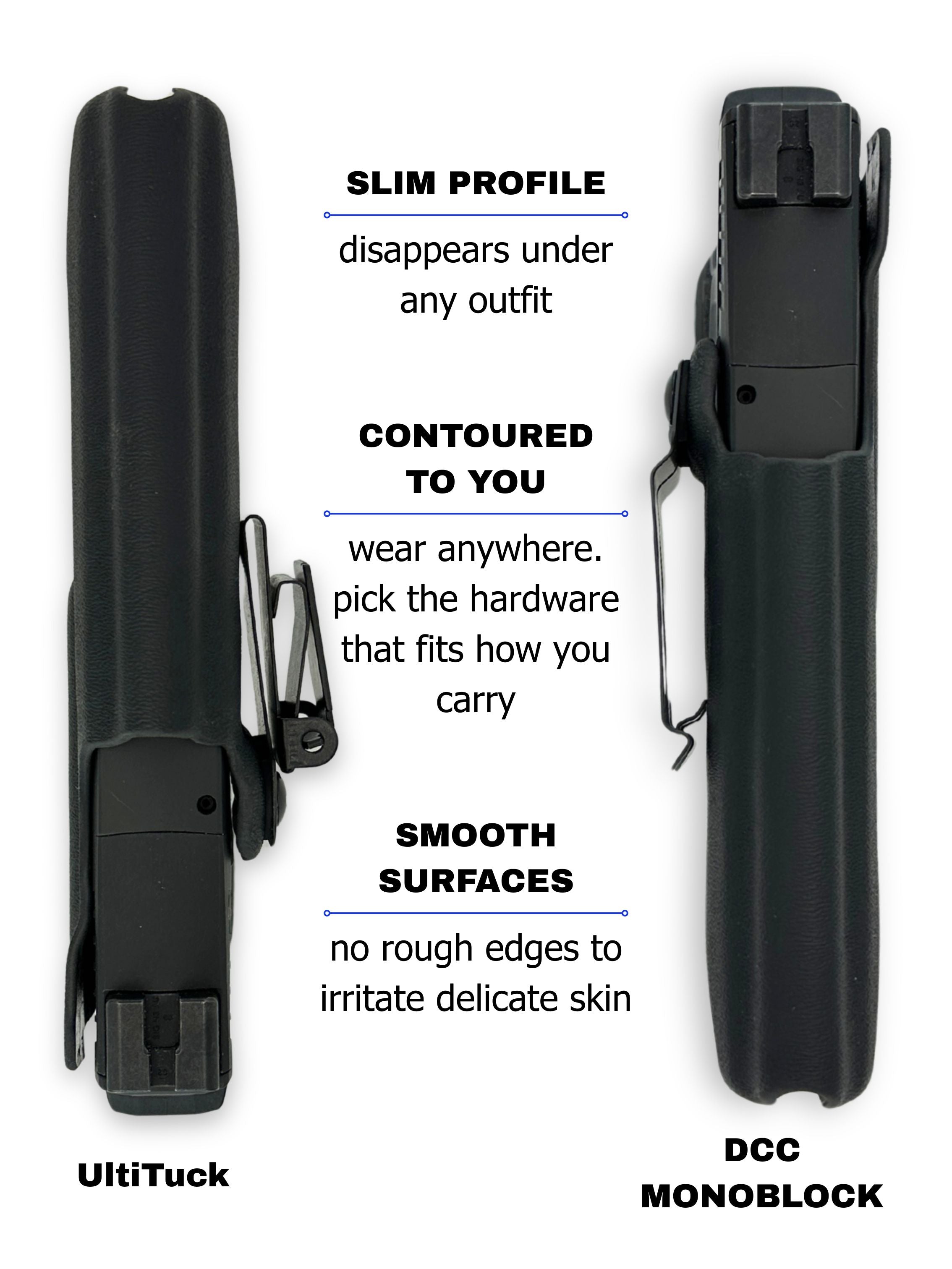 Amelia IWB Holster for Glock 43X w/ rail and 43X MOS – Flashbang