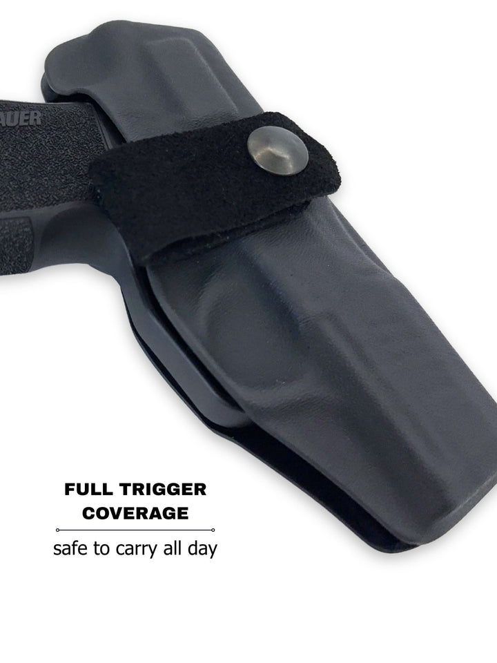 Classic Black Flashbang bra holster with fully covered trigger for safe women's concealed carry #flashbang-color_classic-black