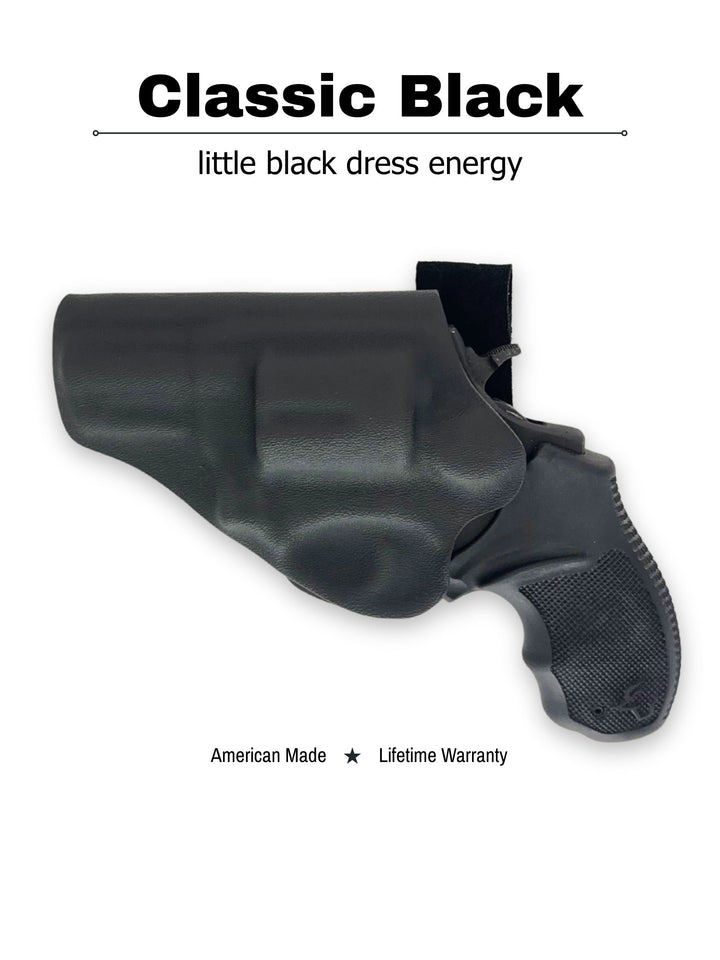 Classic Black Flashbang bra holster back view, for women's concealed carry #flashbang-color_classic-black