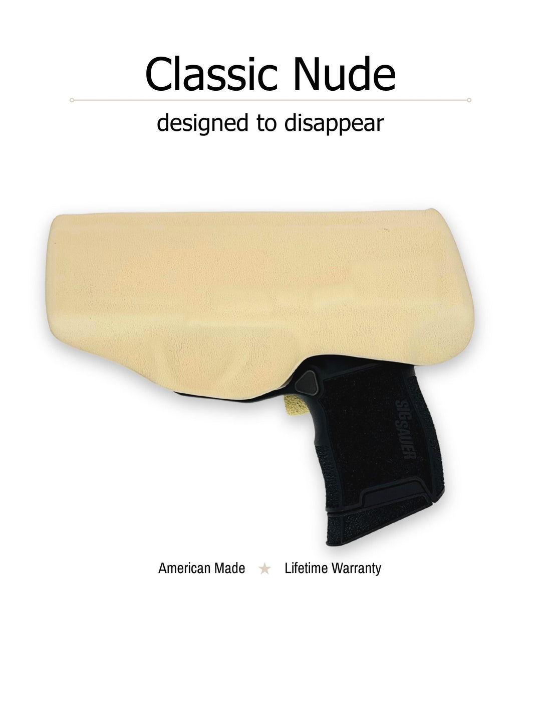 Classic Nude Flashbang bra holster back view, for women's concealed carry #flashbang-color_classic-nude