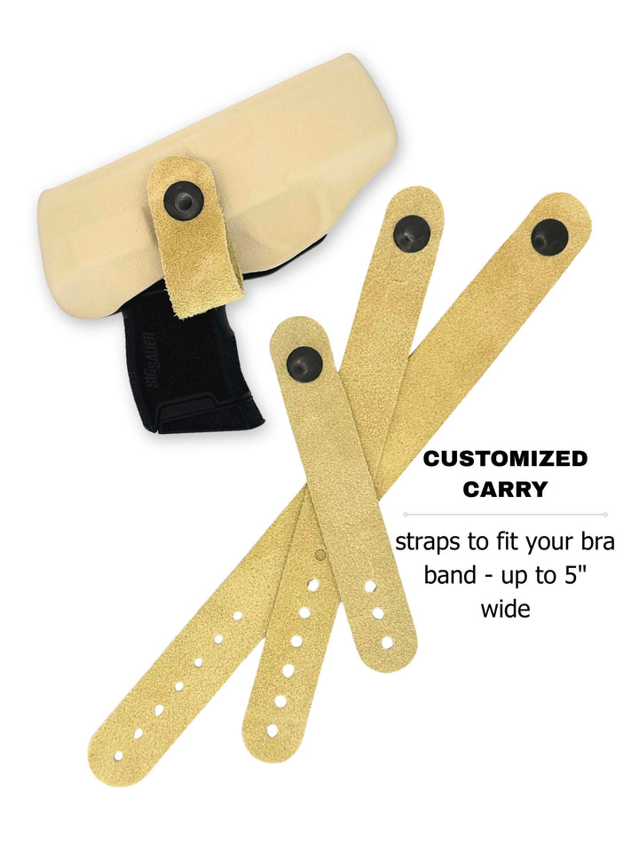 Classic Nude Flashbang bra holster with three included straps that fit bra bands up to 5 inches wide #flashbang-color_classic-nude