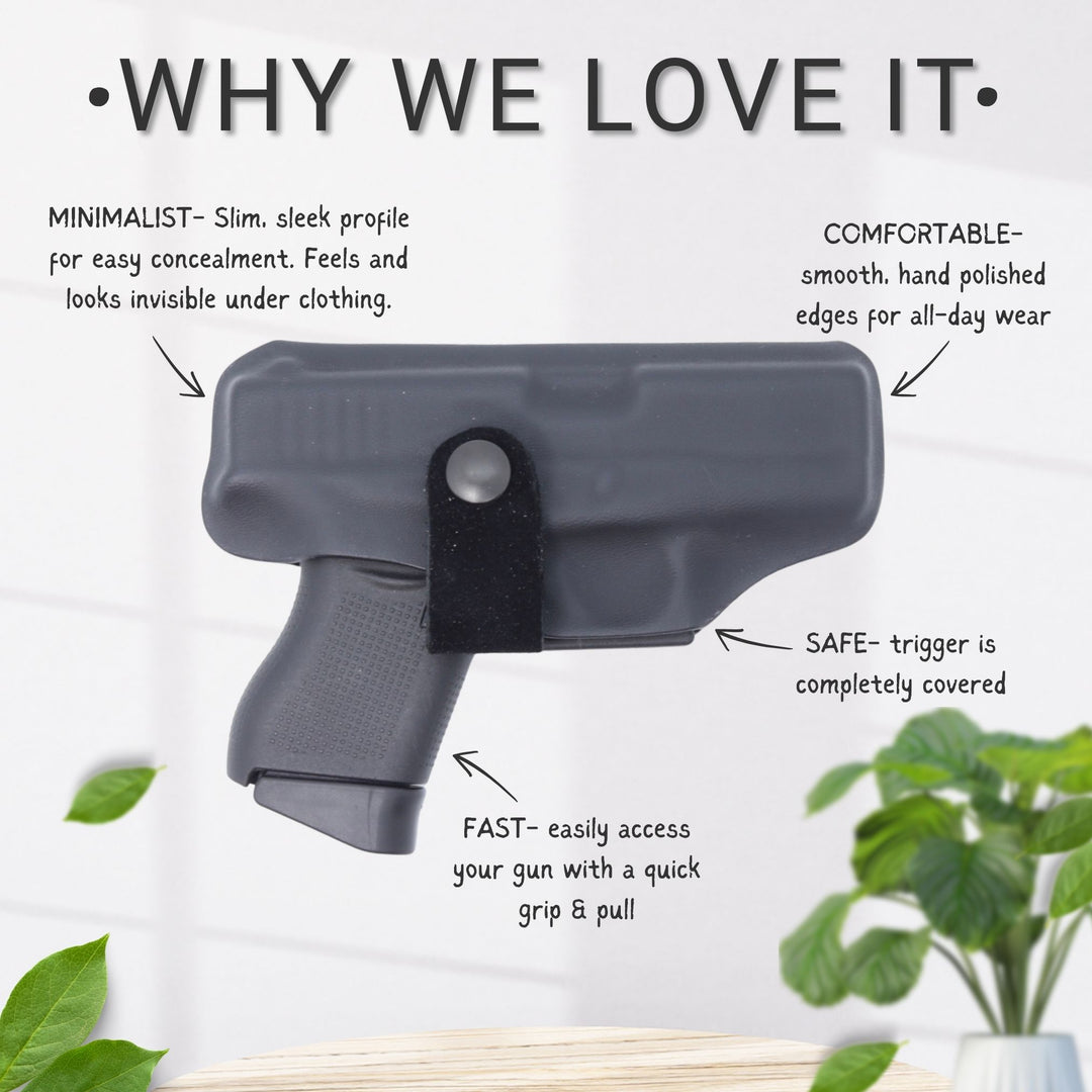 A black Flashbang bra holster, highlighting its features such as minimalism, comfort, and fast access. #flashbang-color_police-blue-added-retention