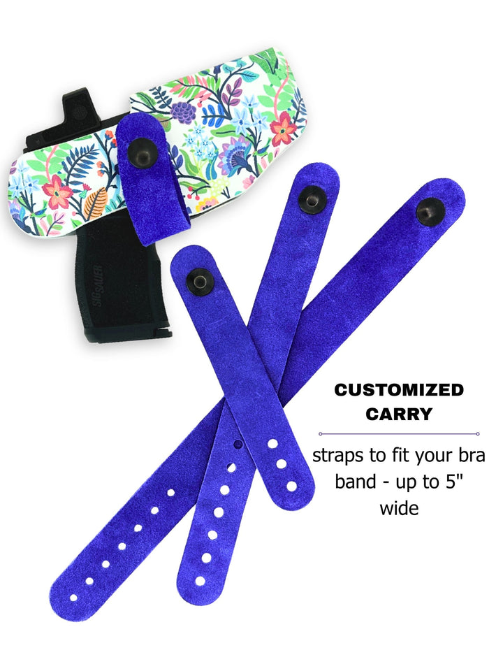 Hippie Chick Flashbang bra holster with three included straps that fit bra bands up to 5 inches wide #flashbang-color_hippie-chick