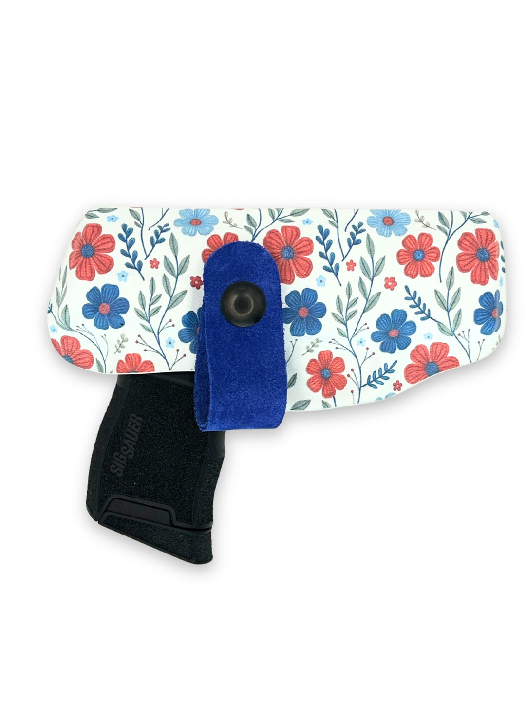Red White & Bloom floral print Flashbang bra holster for women's concealed carry #flashbang-color_red-white-bloom