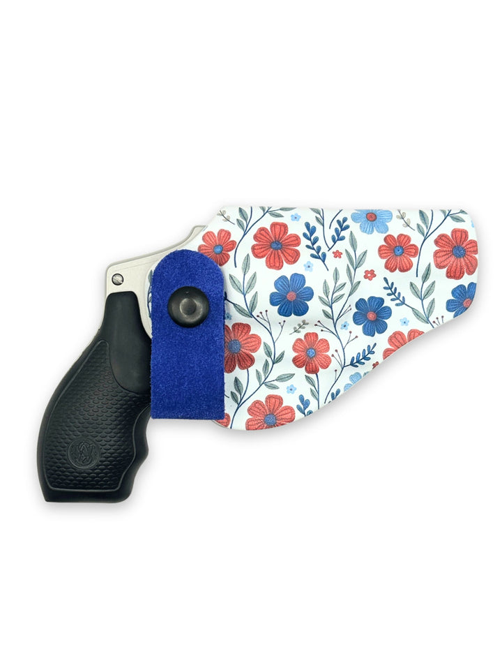 Red White & Bloom floral print Flashbang bra holster for women's concealed carry #flashbang-color_red-white-bloom