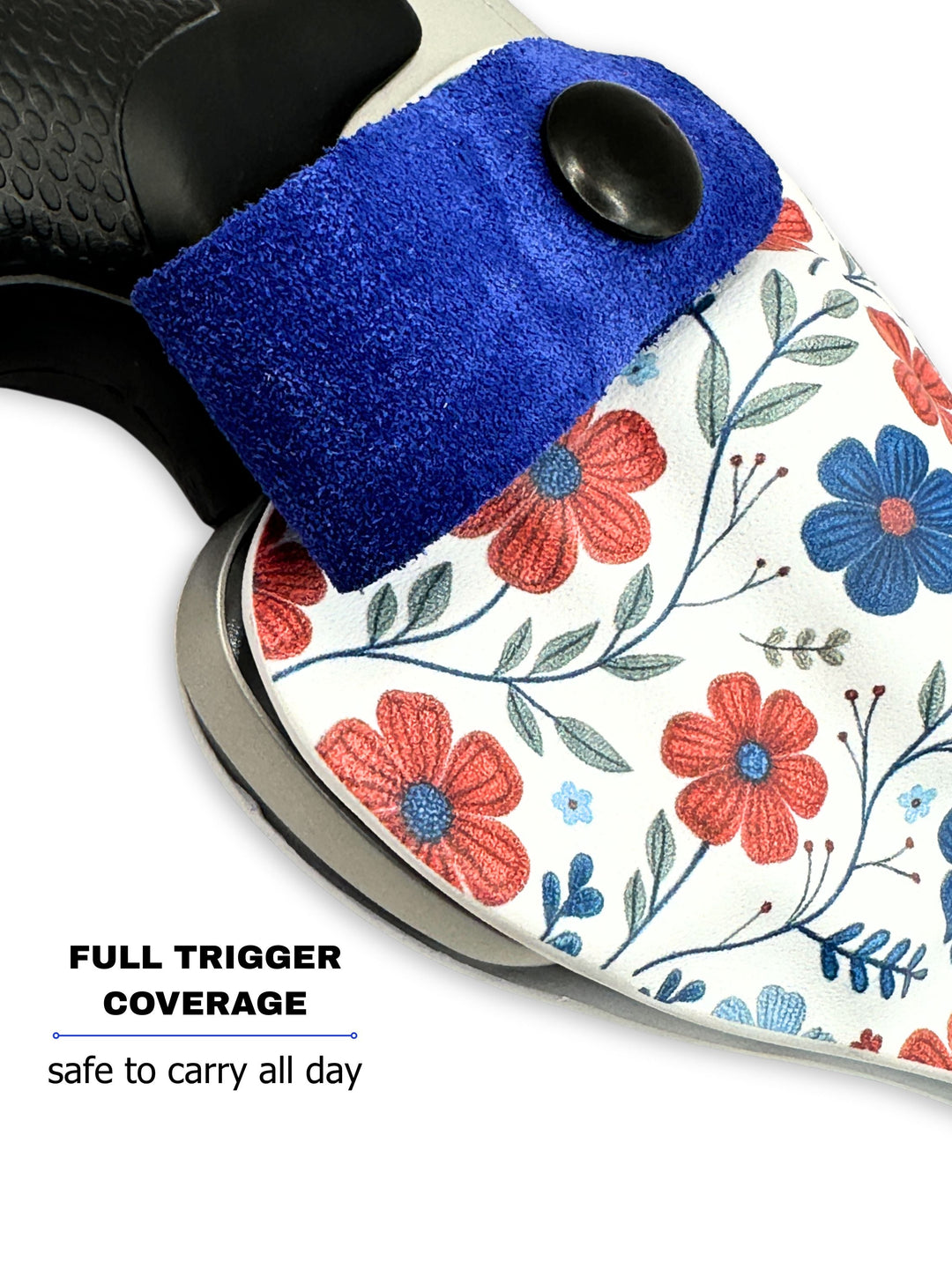 Red White & Bloom Flashbang bra holster with fully covered trigger for safe women's concealed carry #flashbang-color_red-white-bloom