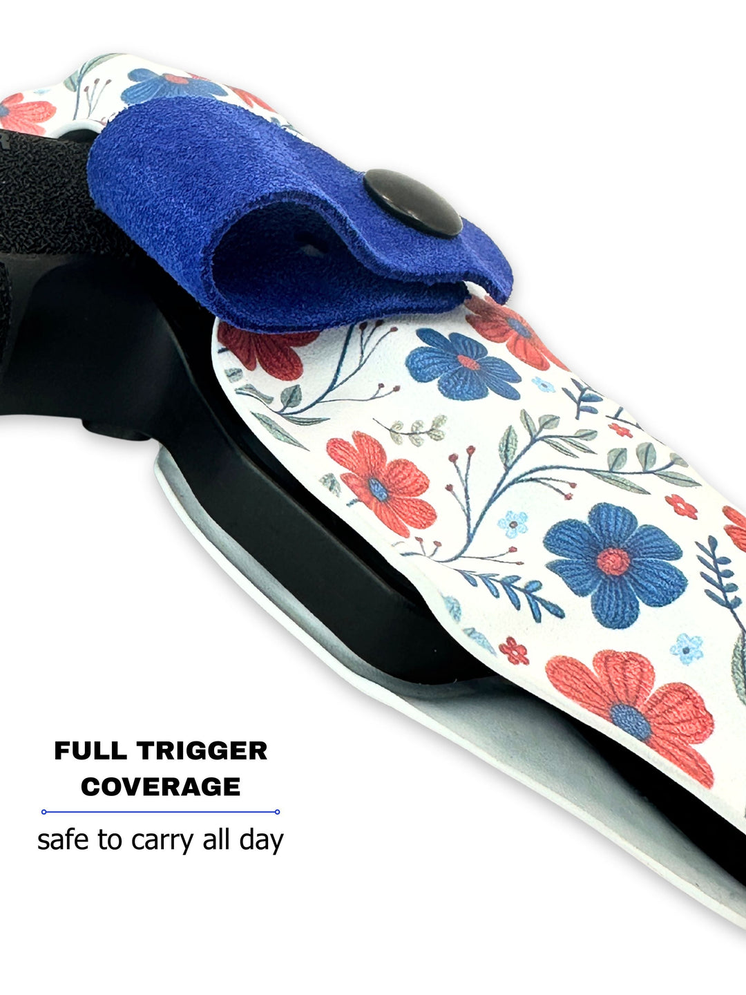 Red White & Bloom Flashbang bra holster with fully covered trigger for safe women's concealed carry #flashbang-color_red-white-bloom
