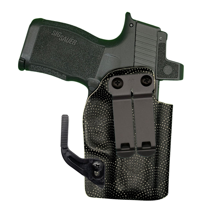 amelia iwb holster with dcc and wing art deco noir