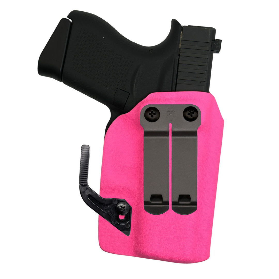 amelia iwb holster with dcc and wing neon pink