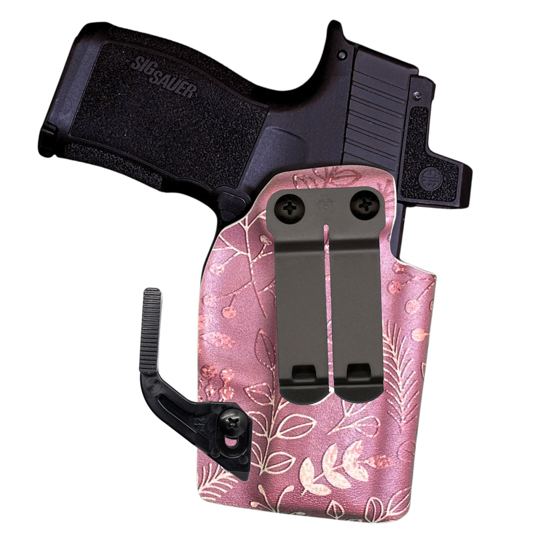 amelia iwb holster with dcc and wing rose gold