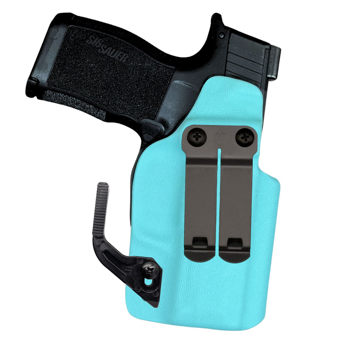 amelia iwb holster with dcc and wing tiffany blue