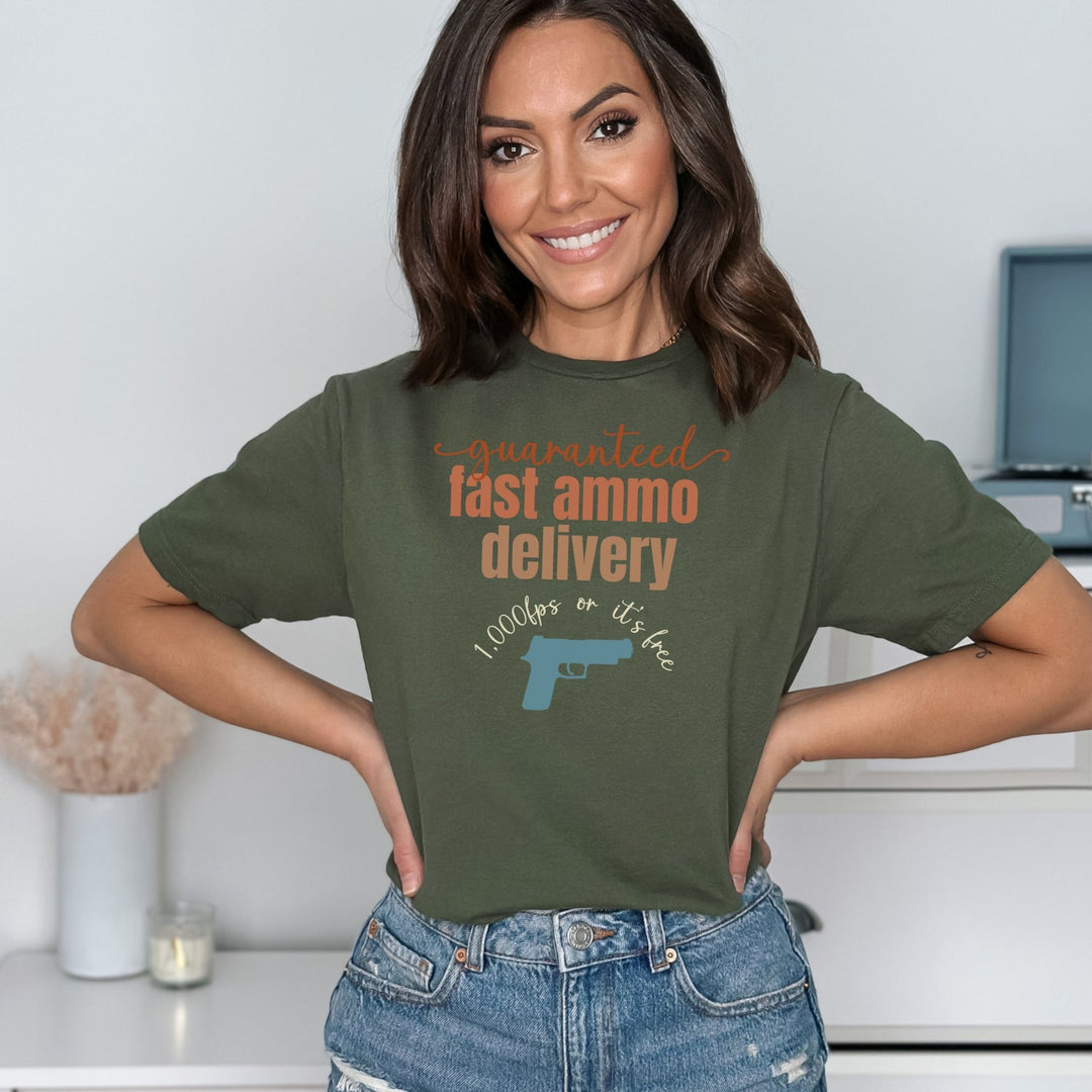 Guaranteed Fast Ammo Delivery Softstyle T-Shirt - Flashbang Holsters - concealed carry for women