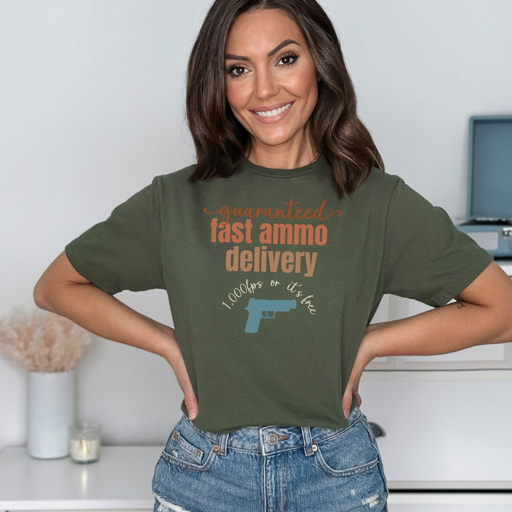 Guaranteed Fast Ammo Delivery Softstyle T-Shirt - Flashbang Holsters - concealed carry for women