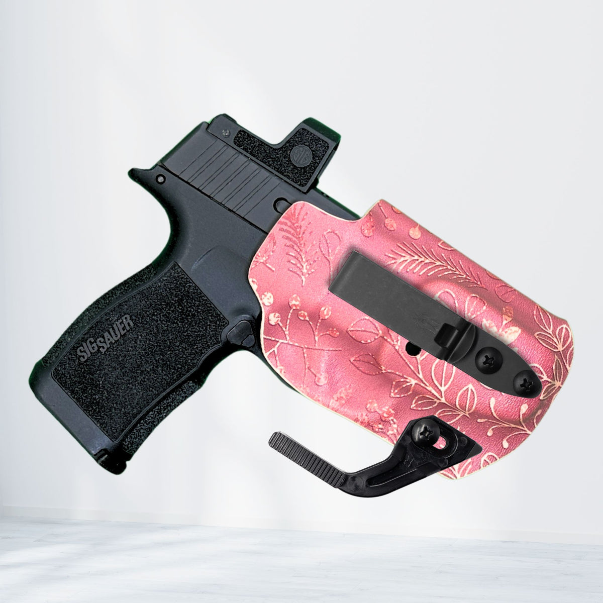 example of betty 2.0 holster with dcc mod 4 shorty clip and added concealment wing