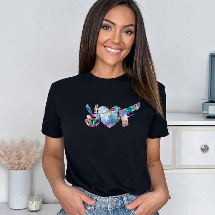 Peace Love Guns Softstyle T-Shirt - Flashbang Holsters - concealed carry for women