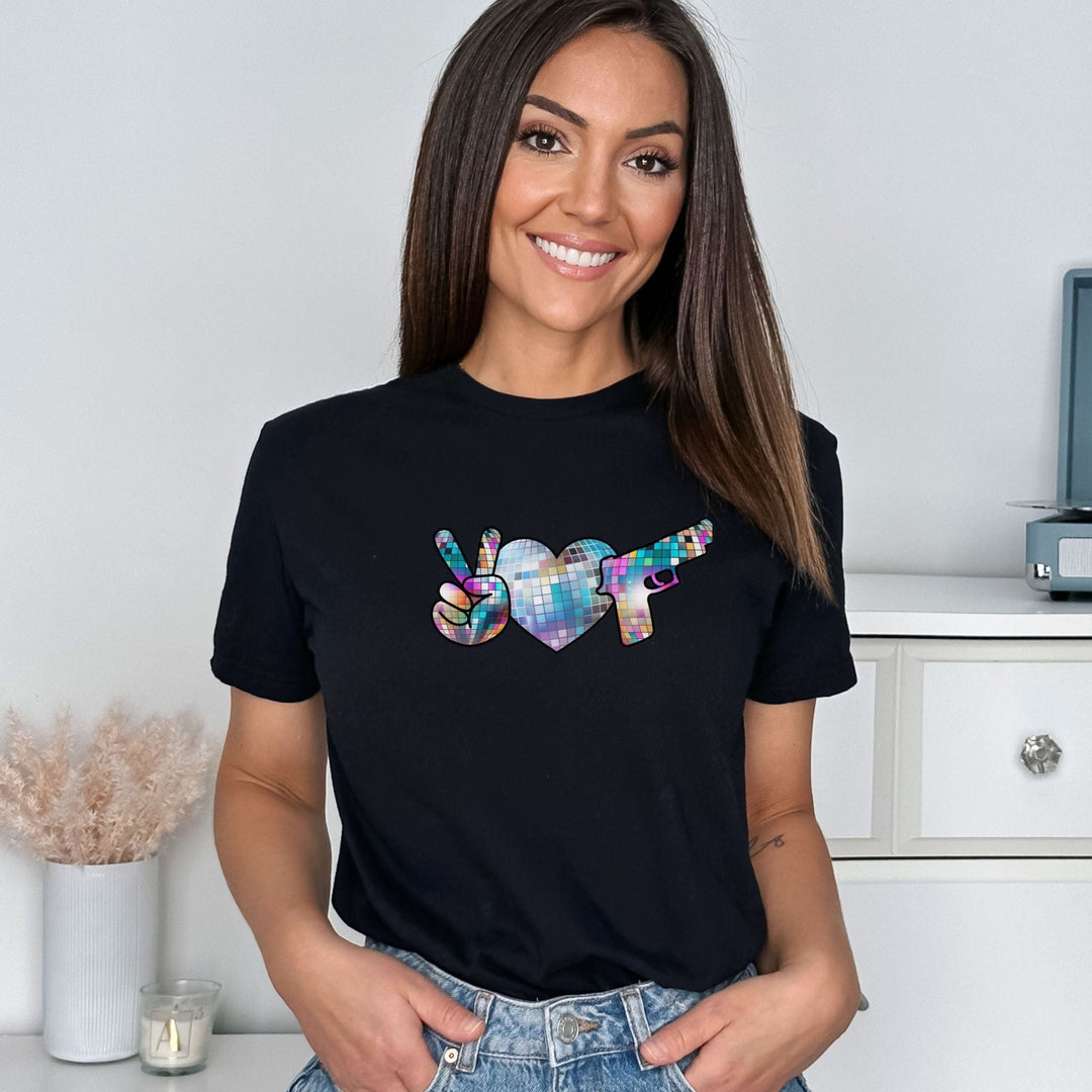 Peace Love Guns Softstyle T-Shirt - Flashbang Holsters - concealed carry for women