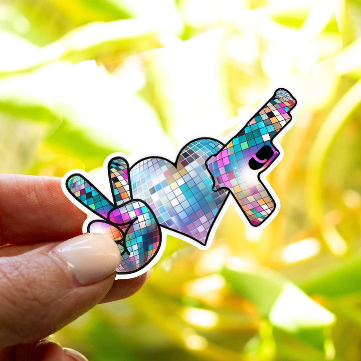 Peace Love Guns Sticker - Flashbang Holsters - concealed carry for women