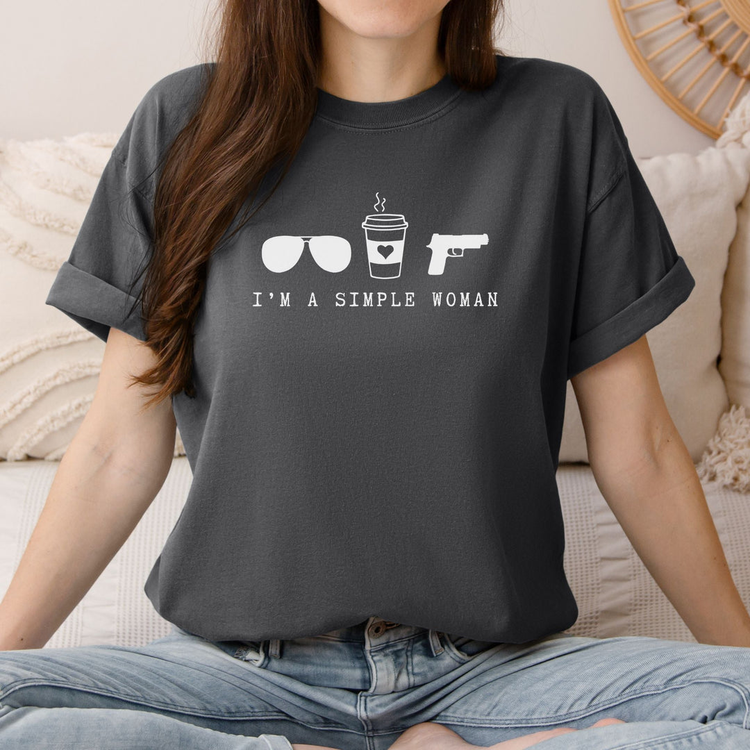 Simple Girl Comfort Colors Tee - Flashbang Holsters - concealed carry for women
