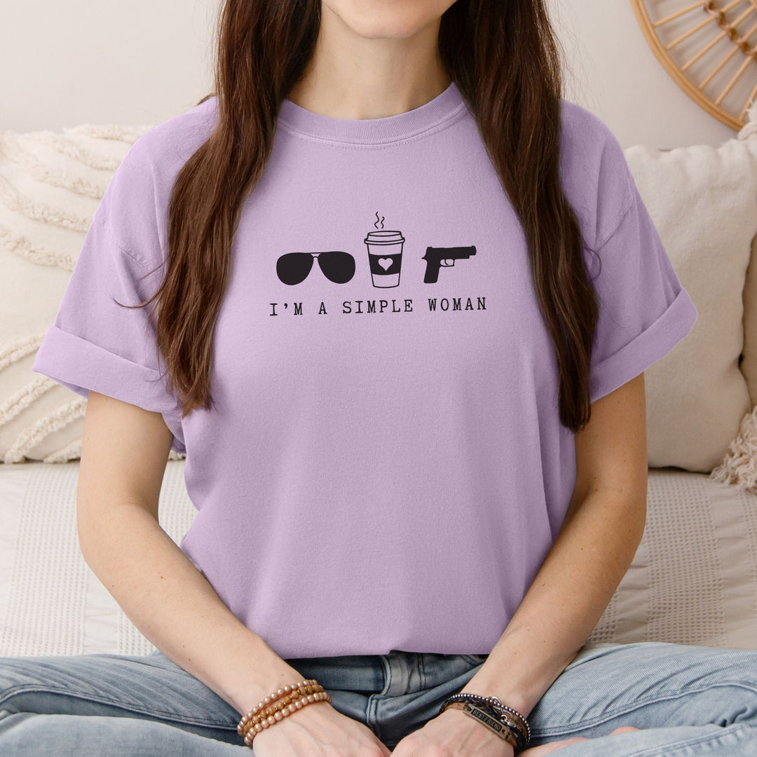 Simple Girl Comfort Colors Tee - Flashbang Holsters - concealed carry for women