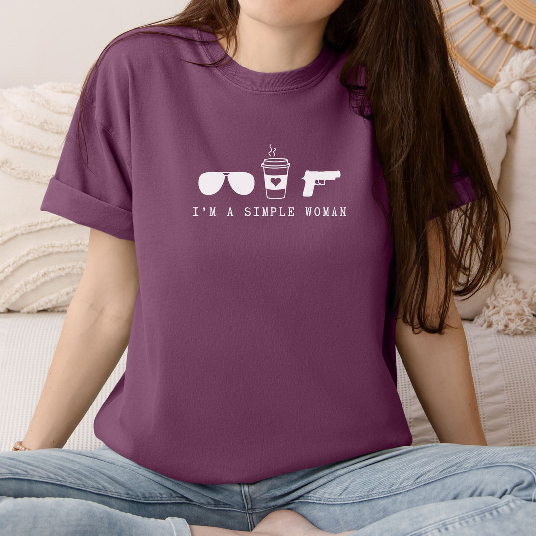 Simple Girl Comfort Colors Tee - Flashbang Holsters - concealed carry for women