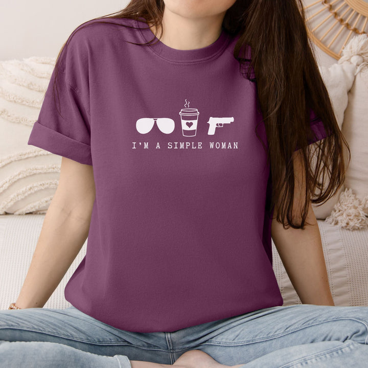 Simple Girl Comfort Colors Tee - Flashbang Holsters - concealed carry for women