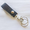 Leather Key Chain with Clip-Flashbang Holsters